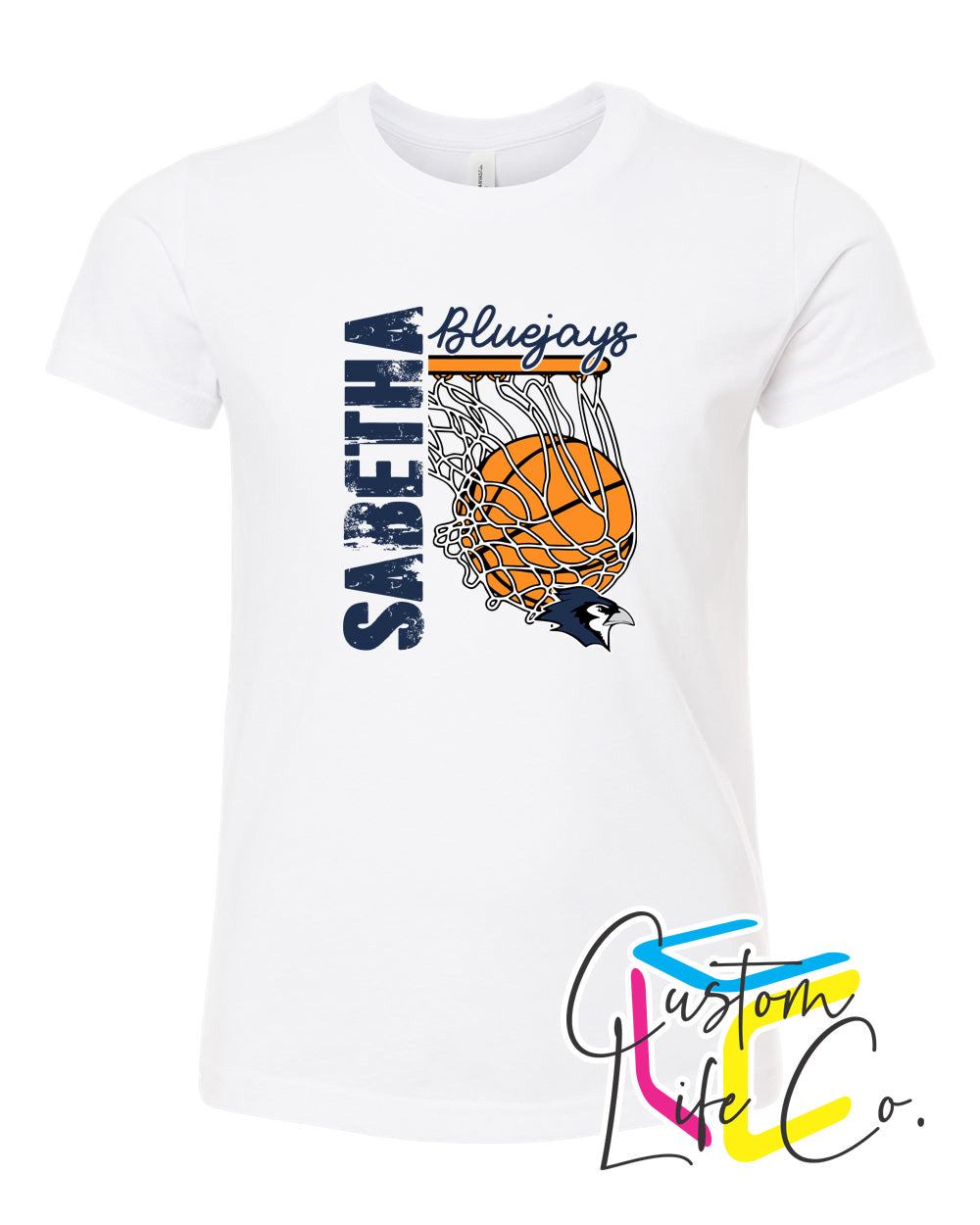 Sabetha Bluejays with Hoop Youth T-Shirt