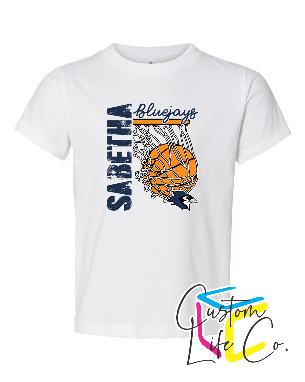 Sabetha Bluejays with Hoop Toddler T-shirt