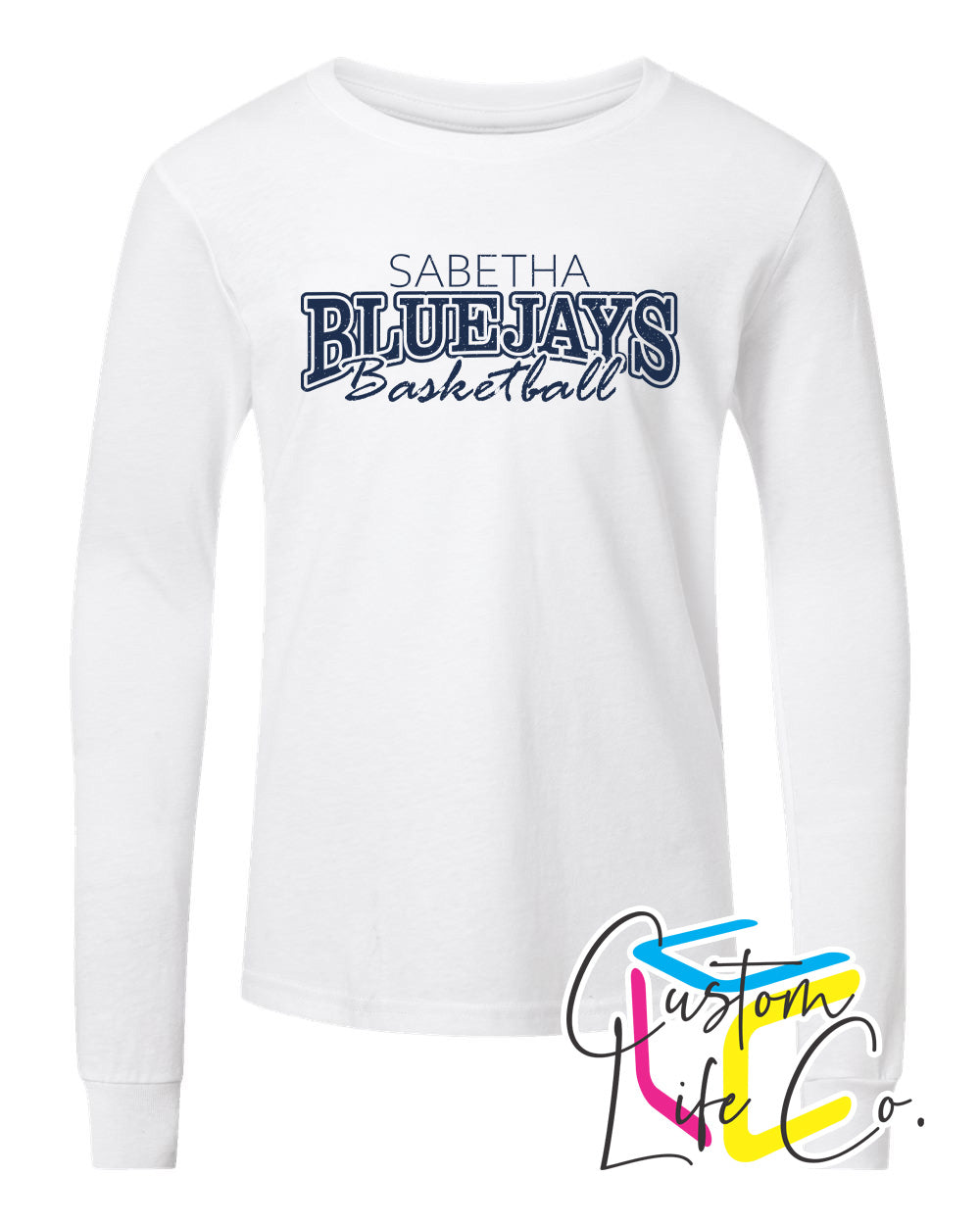 Sabetha Bluejays Basketball Youth Long Sleeve Shirt