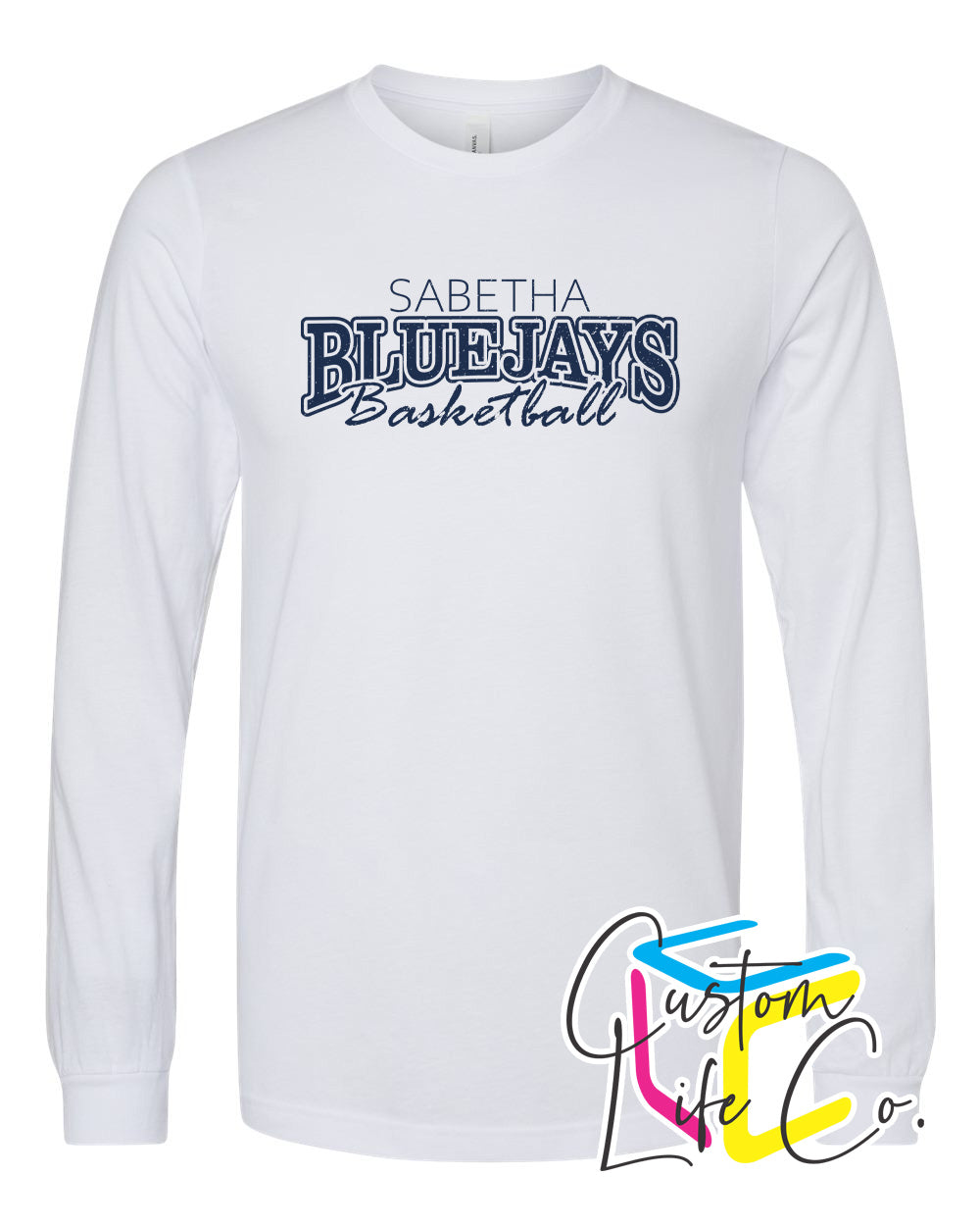 Sabetha Bluejays Basketball Adult Long Sleeve Shirt