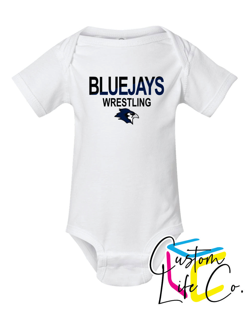 Bluejays Wrestling Two Toned Infant Onesie