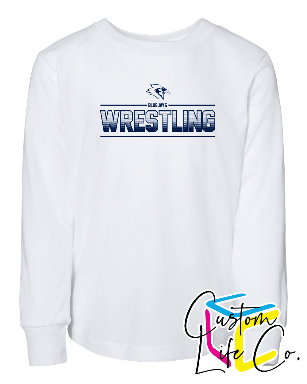 Bluejays Wrestling Ombre Youth Long Sleeve