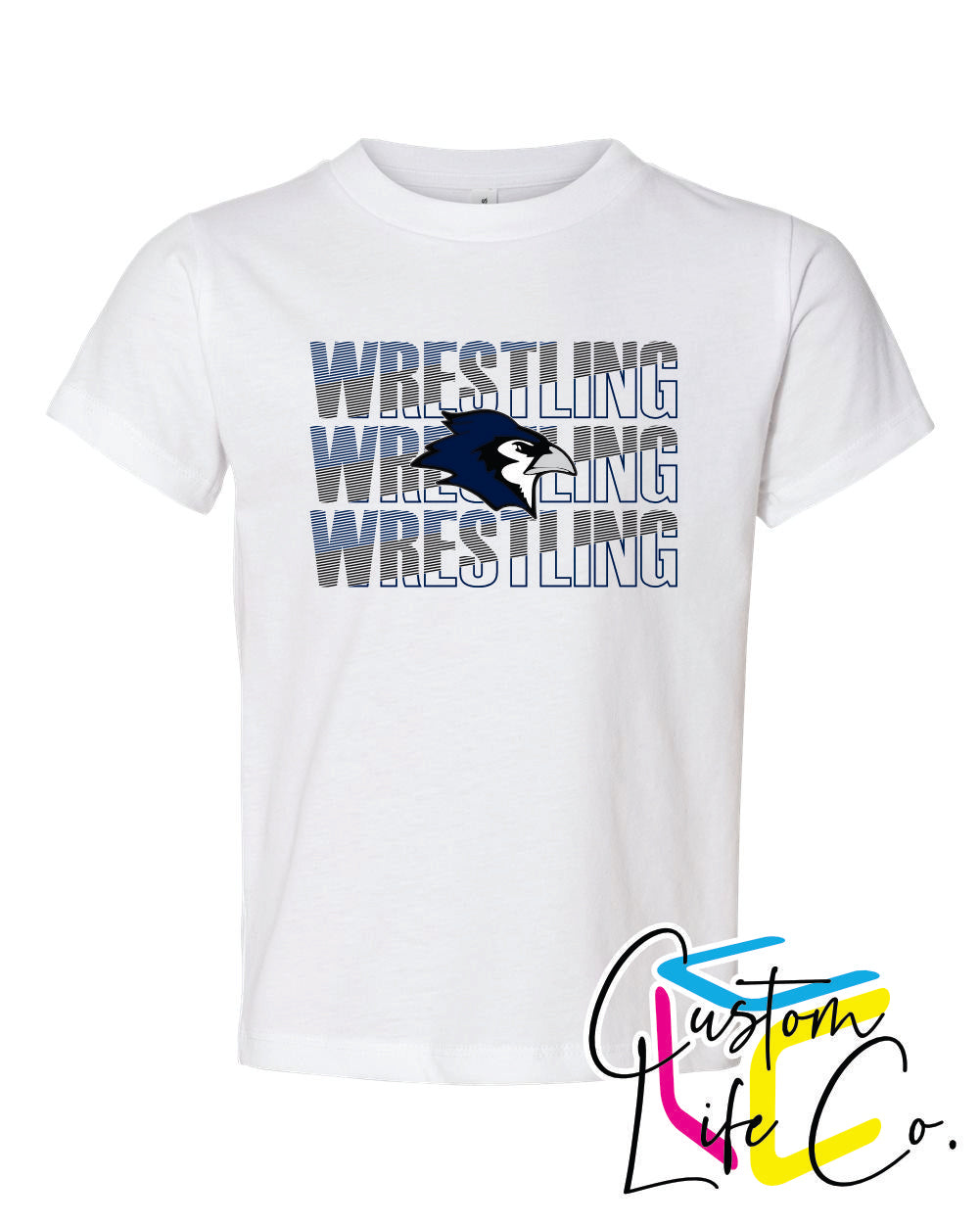 Bluejays Wrestling Repeating Youth T-Shirt