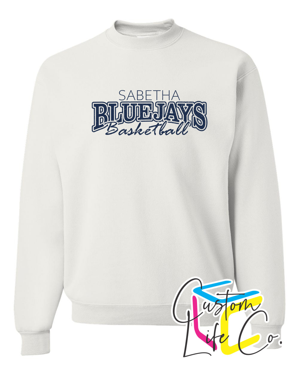 Sabetha Bluejays Basketball Adult Crewneck