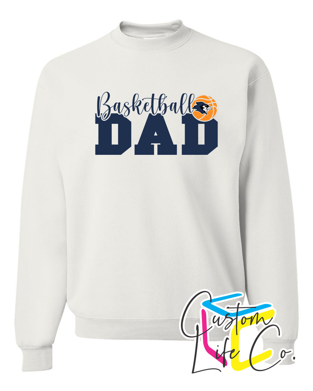 Bluejays Basketball Dad Adult Crewneck