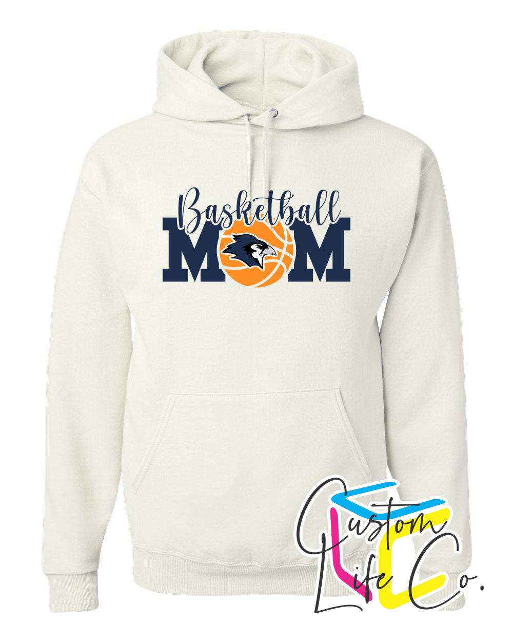 Bluejays Basketball Mom Adult Hoodie