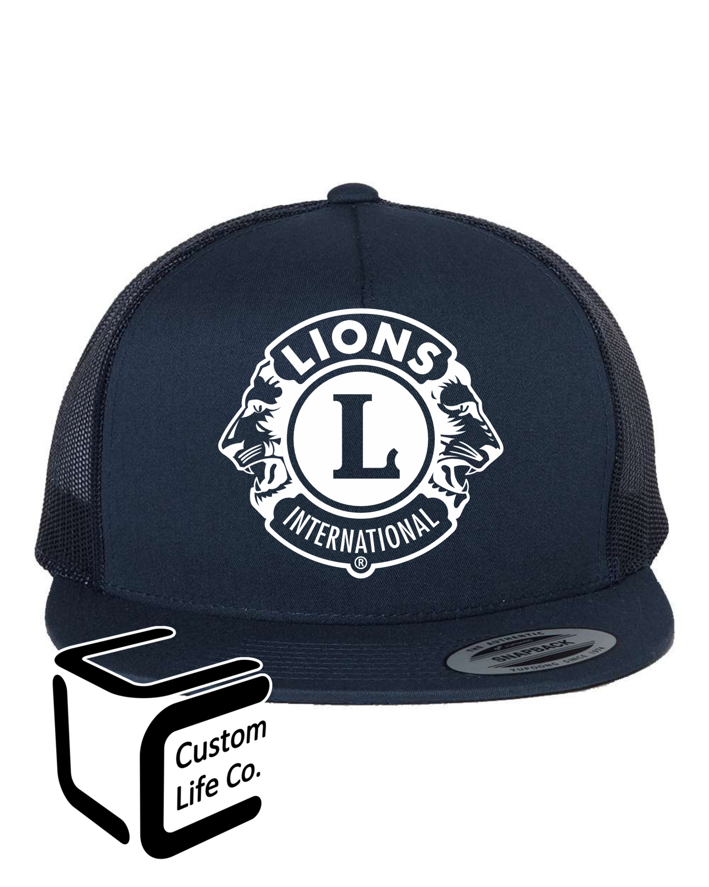 Lions International Flat Bill Trucker Cap