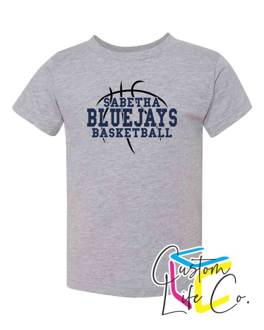Sabetha Bluejays with Basketball Toddler T-shirt
