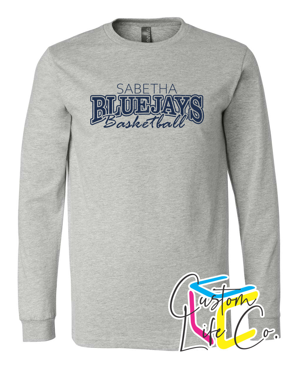 Sabetha Bluejays Basketball Adult Long Sleeve Shirt