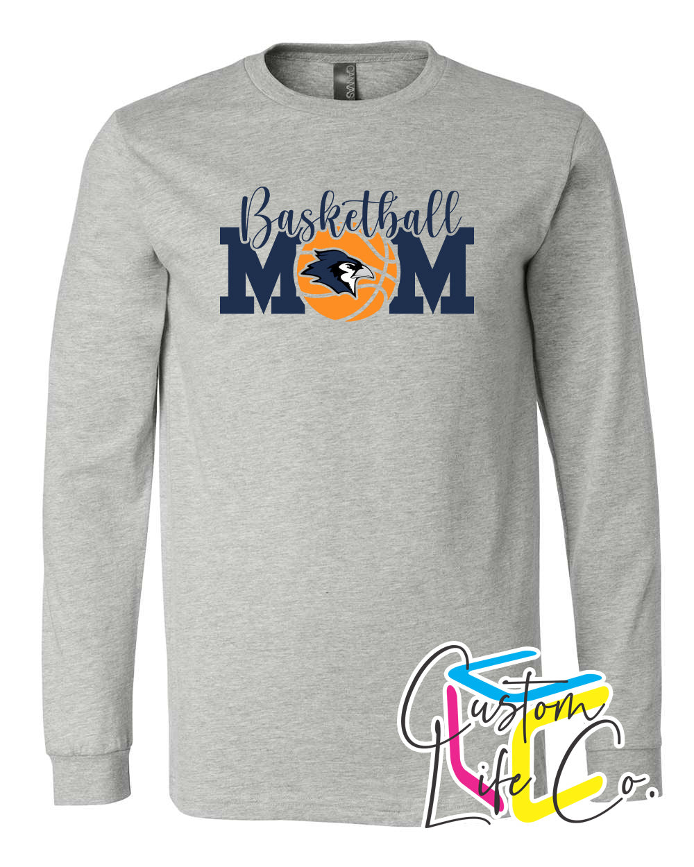 Bluejays Basketball Mom Adult Long Sleeve Shirt
