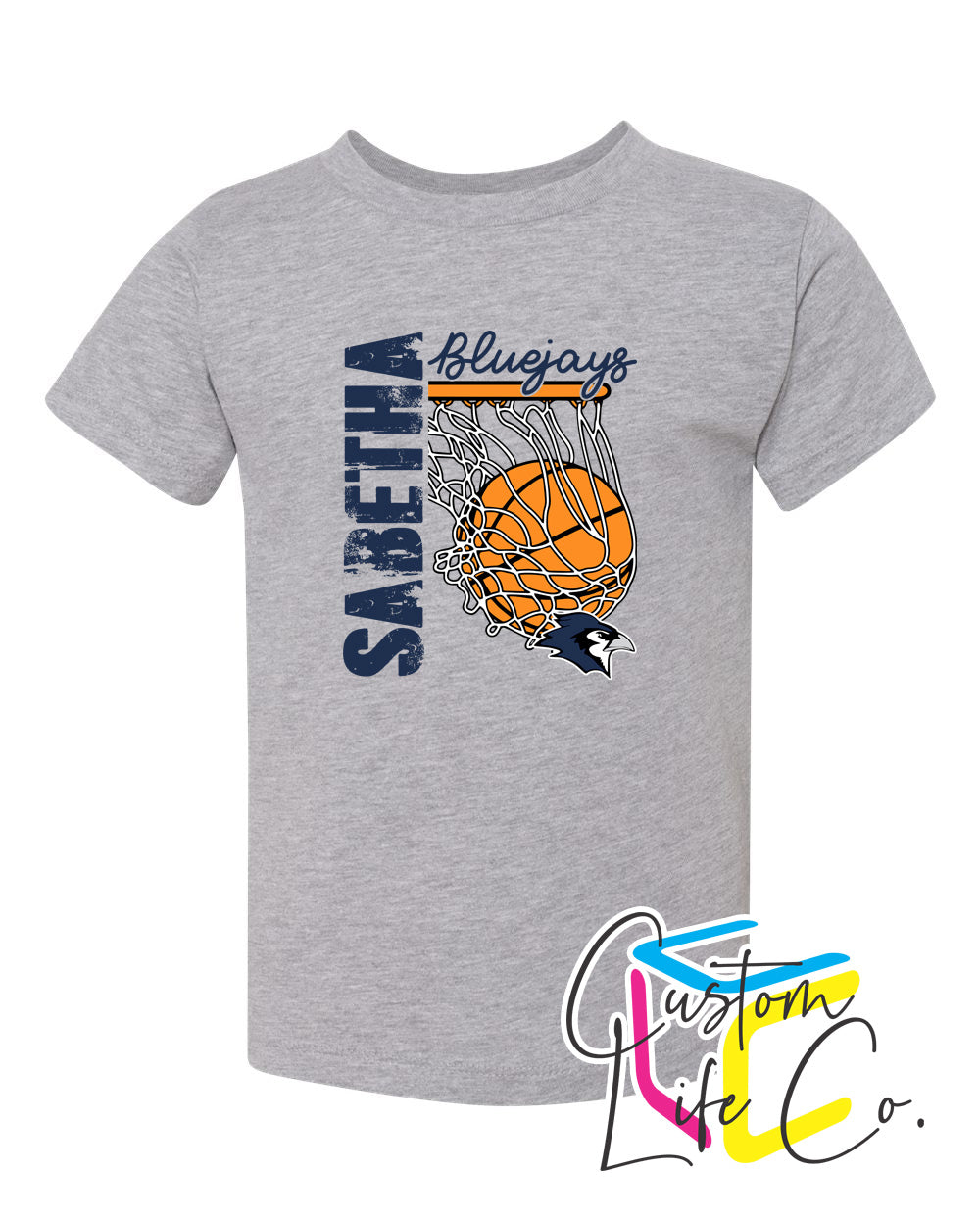 Sabetha Bluejays with Hoop Toddler T-shirt