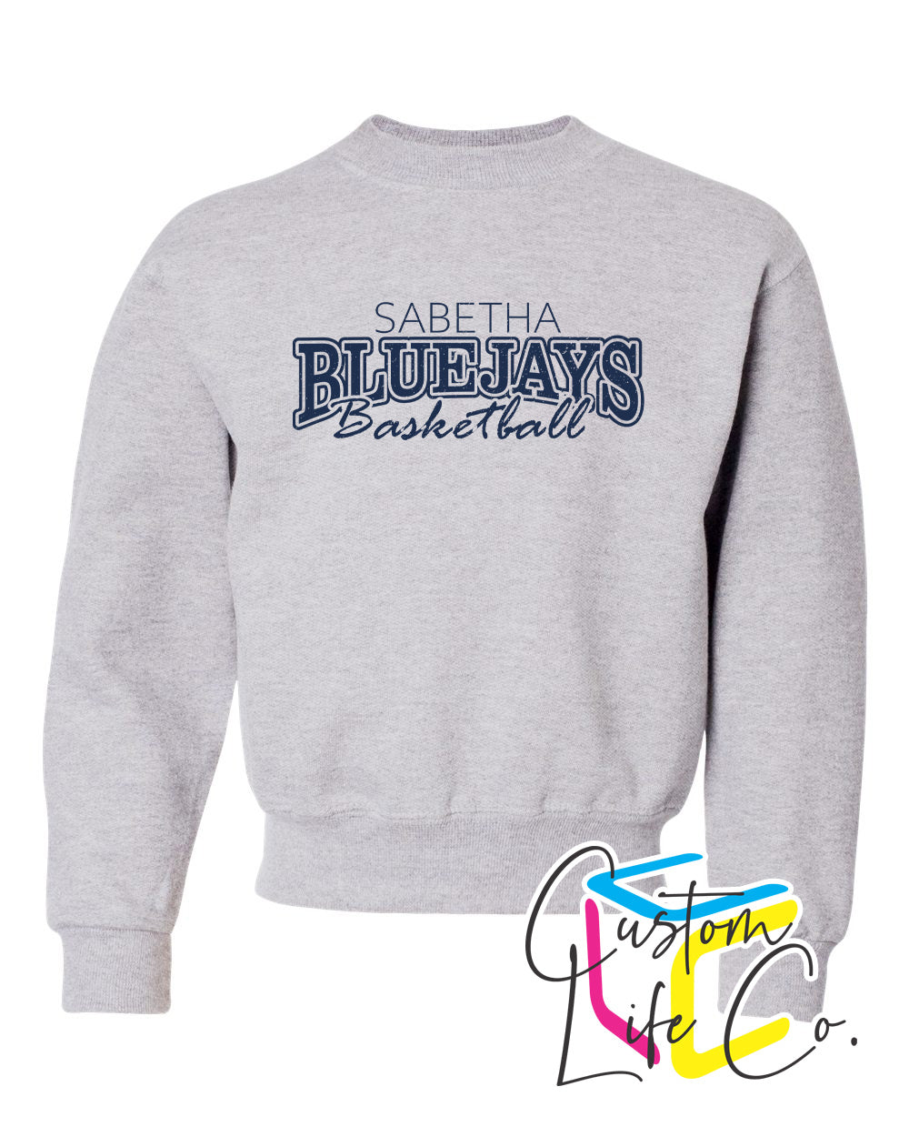 Sabetha Bluejays Basketball Youth Crewneck