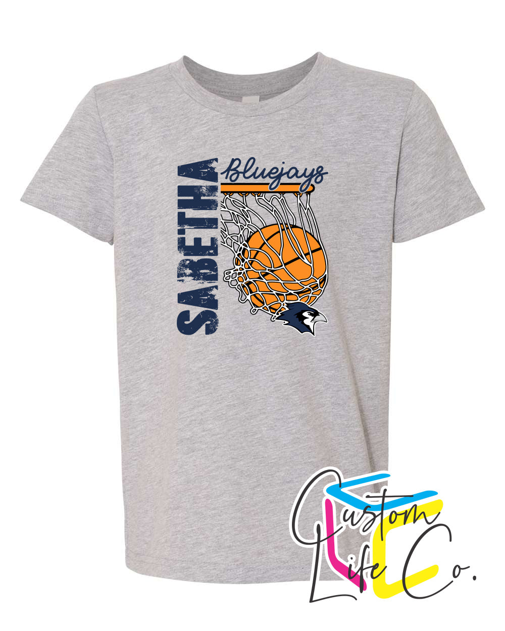 Sabetha Bluejays with Hoop Youth T-Shirt