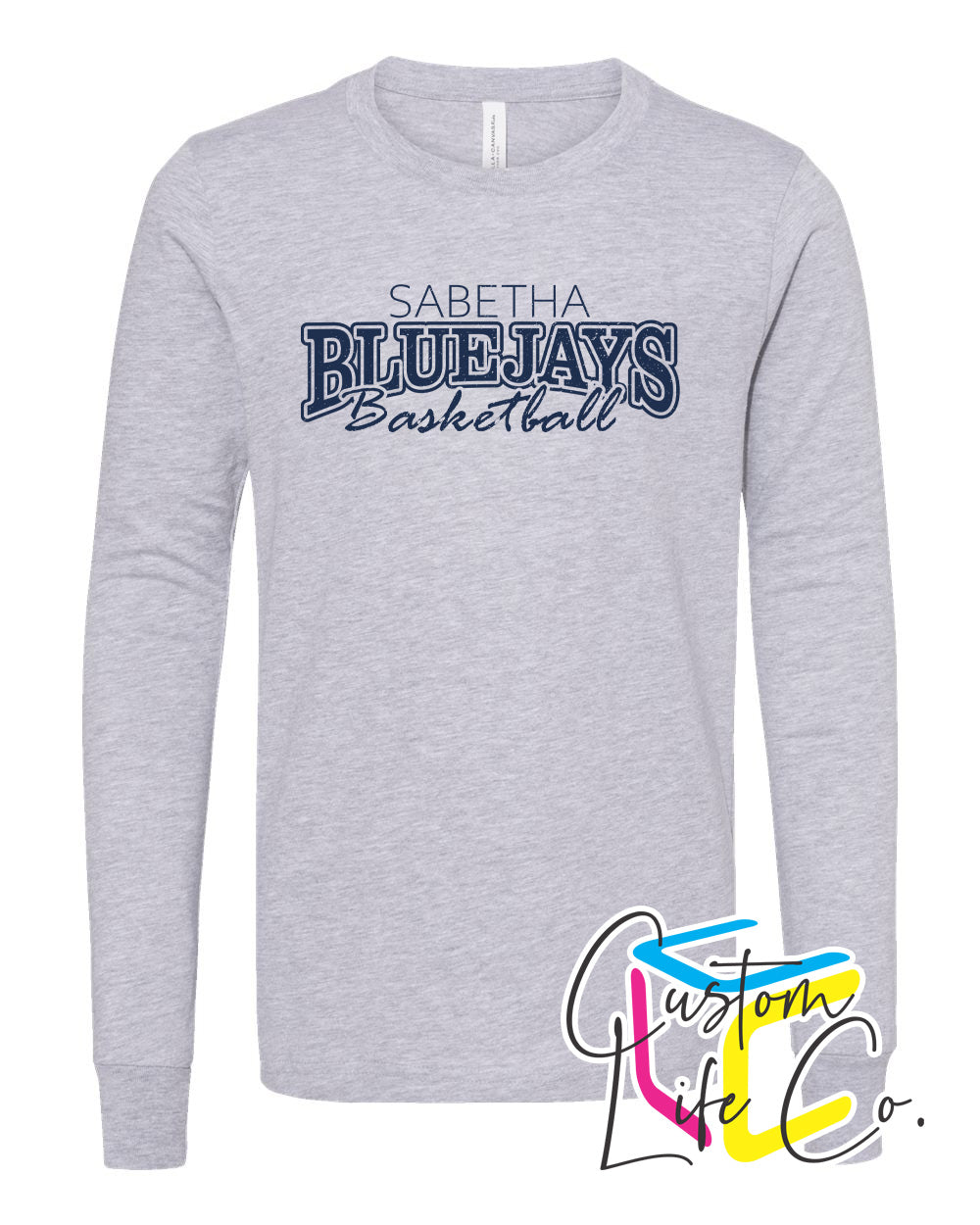 Sabetha Bluejays Basketball Youth Long Sleeve Shirt