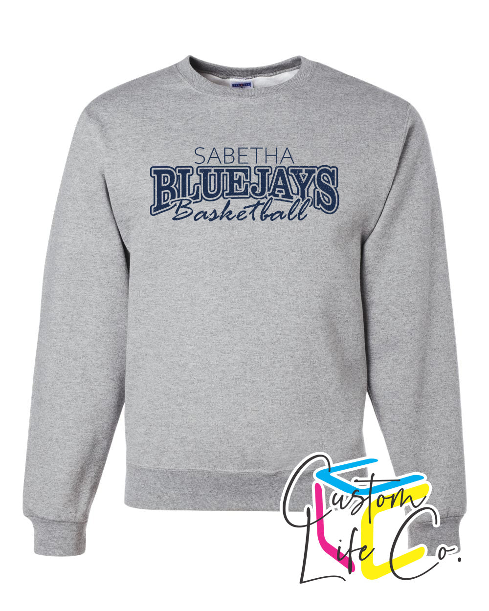 Sabetha Bluejays Basketball Adult Crewneck