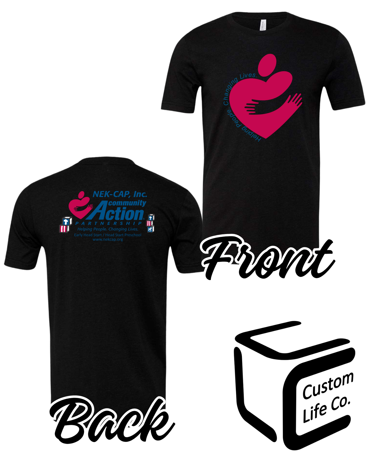 Heart with Community Action Adult T-Shirt