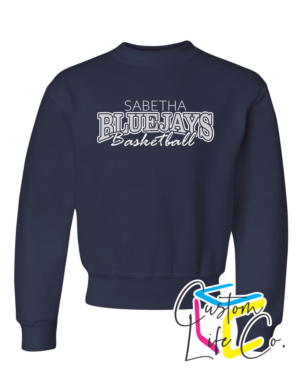 Sabetha Bluejays Basketball Youth Crewneck