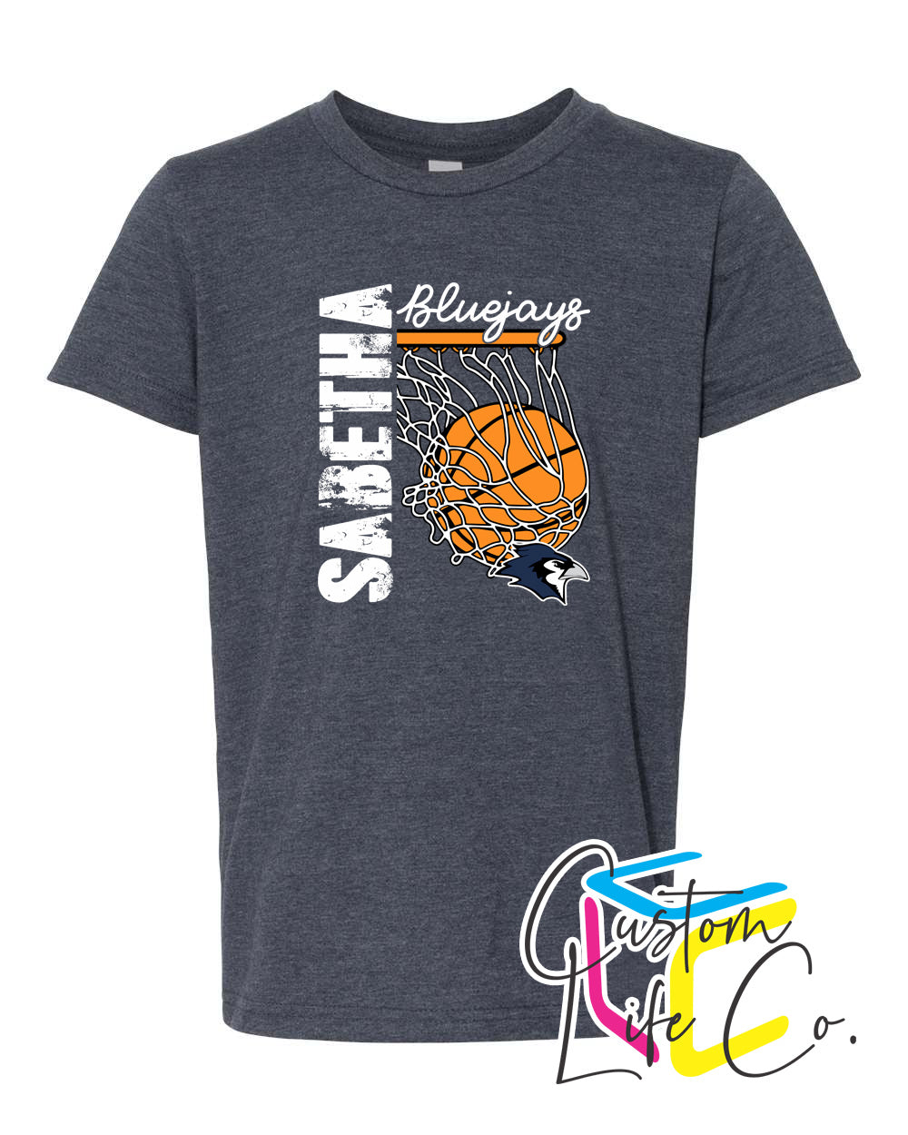 Sabetha Bluejays with Hoop Youth T-Shirt