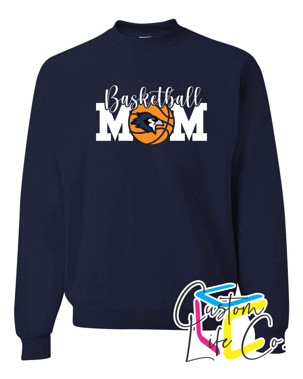 Bluejays Basketball Mom Adult Crewneck