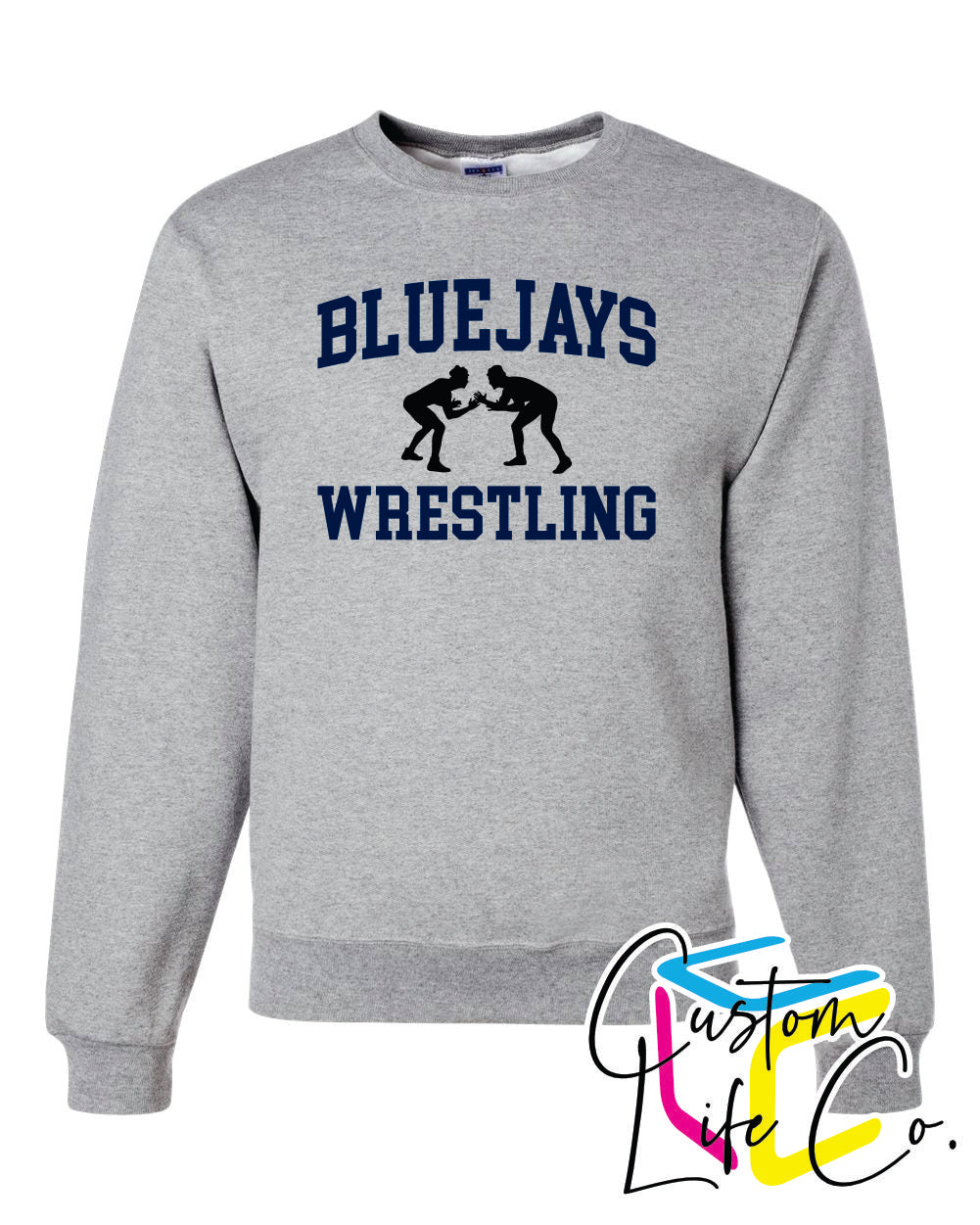 Bluejays Wrestlers Adult Crewneck