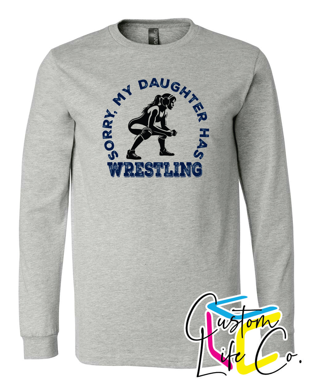 Bluejays Wrestling Daughter Adult Long Sleeve