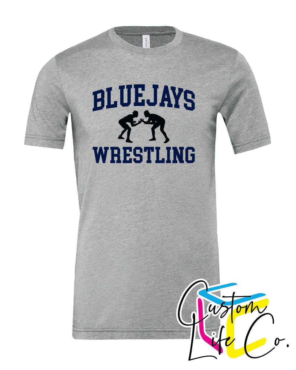 Bluejays Wrestlers Adult T-Shirt