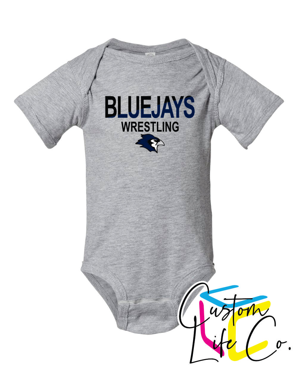 Bluejays Wrestling Two Toned Infant Onesie