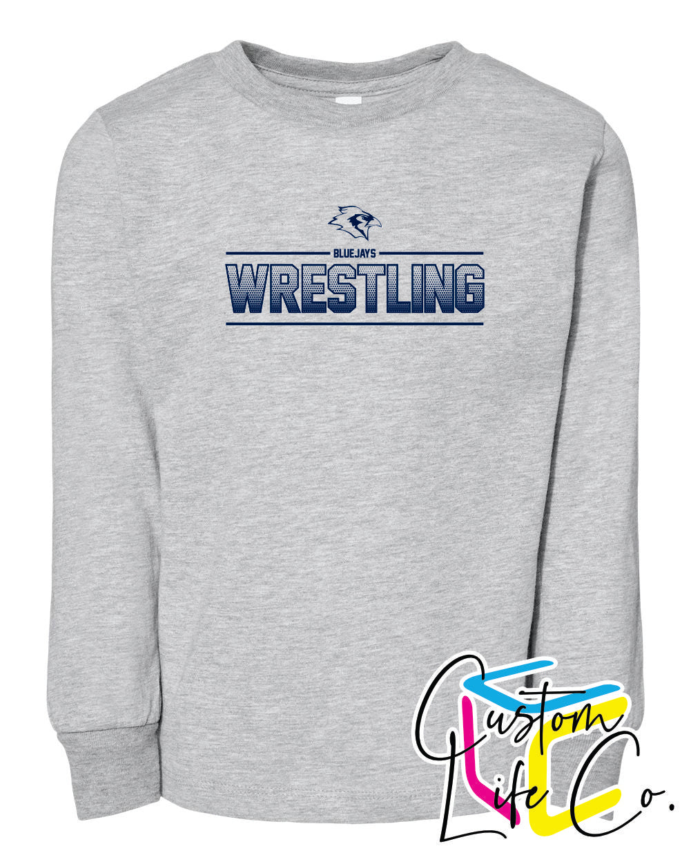 Bluejays Wrestling Ombre Youth Long Sleeve
