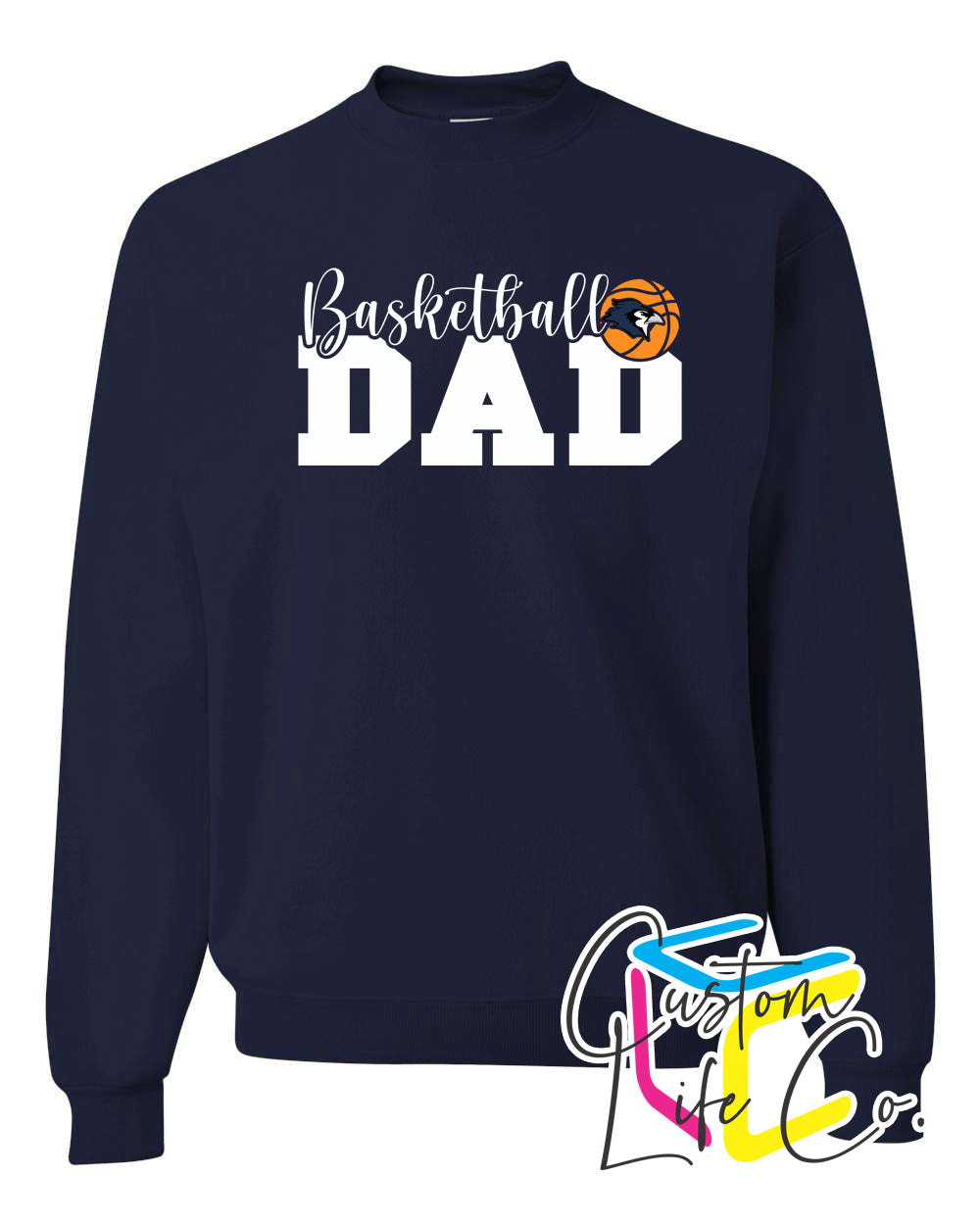 Bluejays Basketball Dad Adult Crewneck