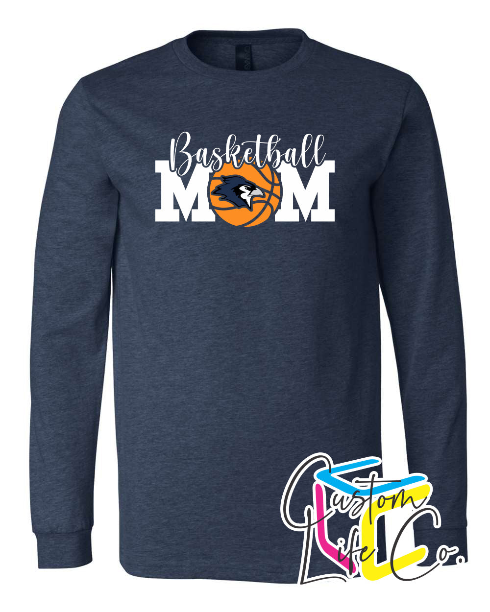 Bluejays Basketball Mom Adult Long Sleeve Shirt