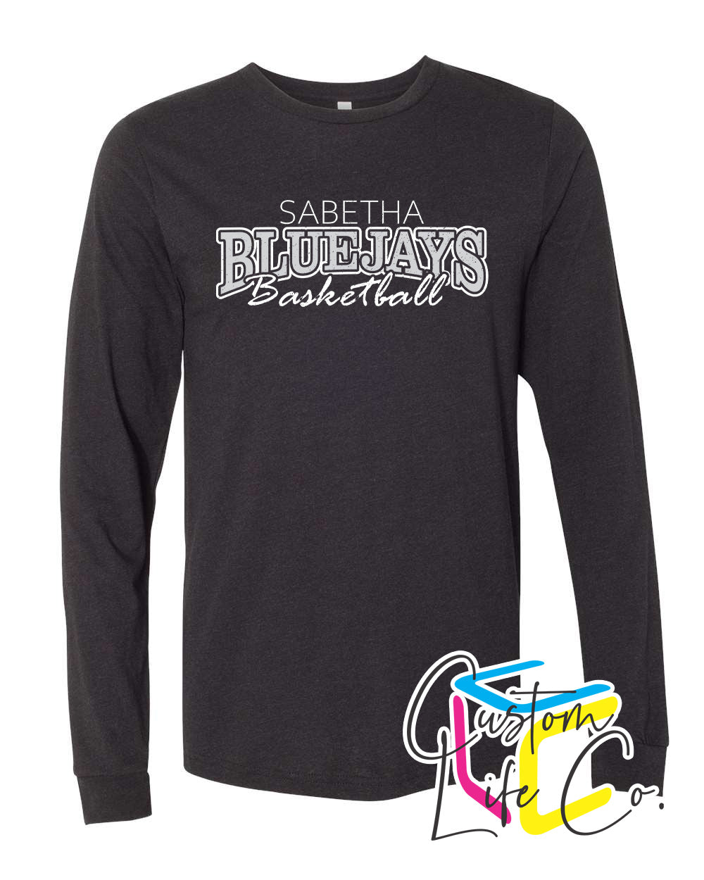 Sabetha Bluejays Basketball Adult Long Sleeve Shirt