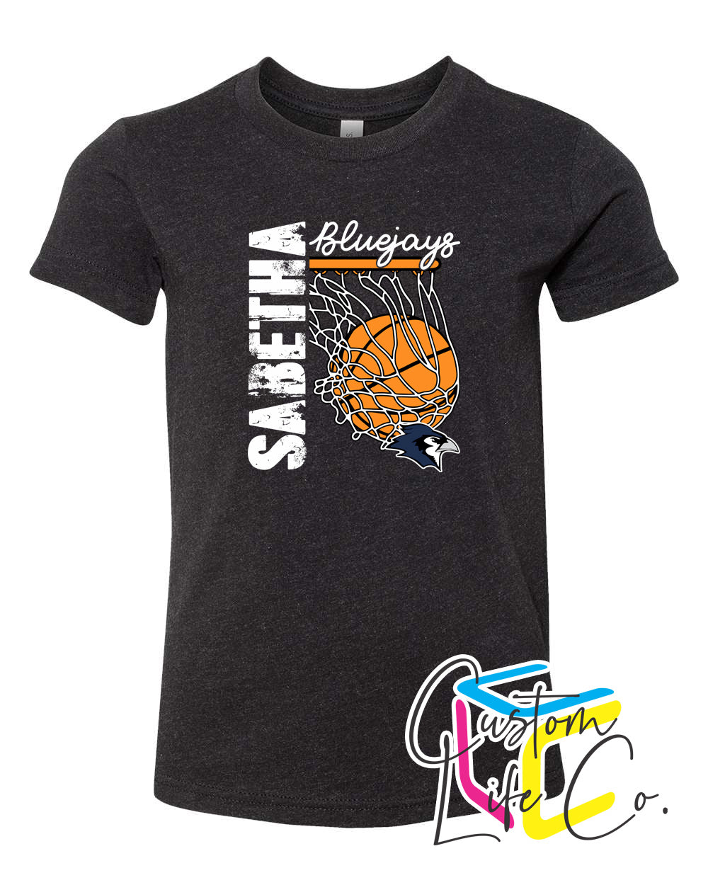 Sabetha Bluejays with Hoop Youth T-Shirt