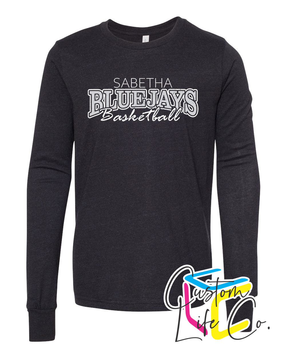 Sabetha Bluejays Basketball Youth Long Sleeve Shirt