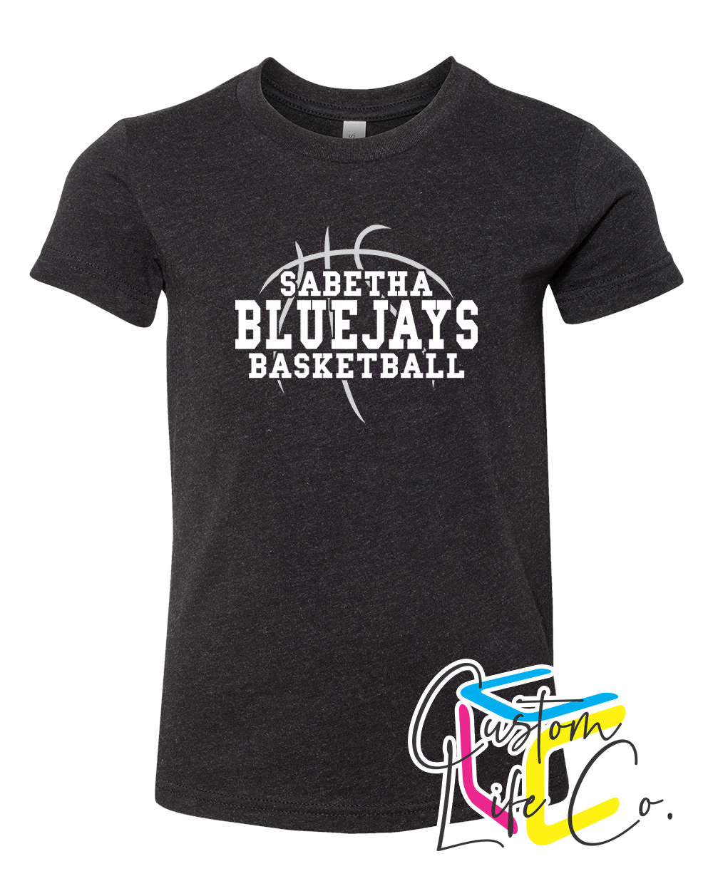 Sabetha Bluejays with Basketball Youth T-Shirt