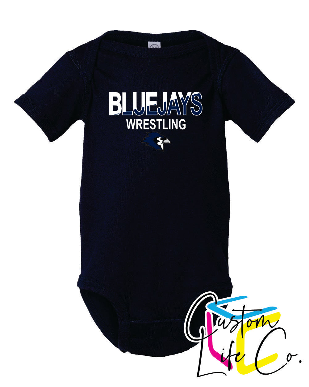 Bluejays Wrestling Two Toned Infant Onesie