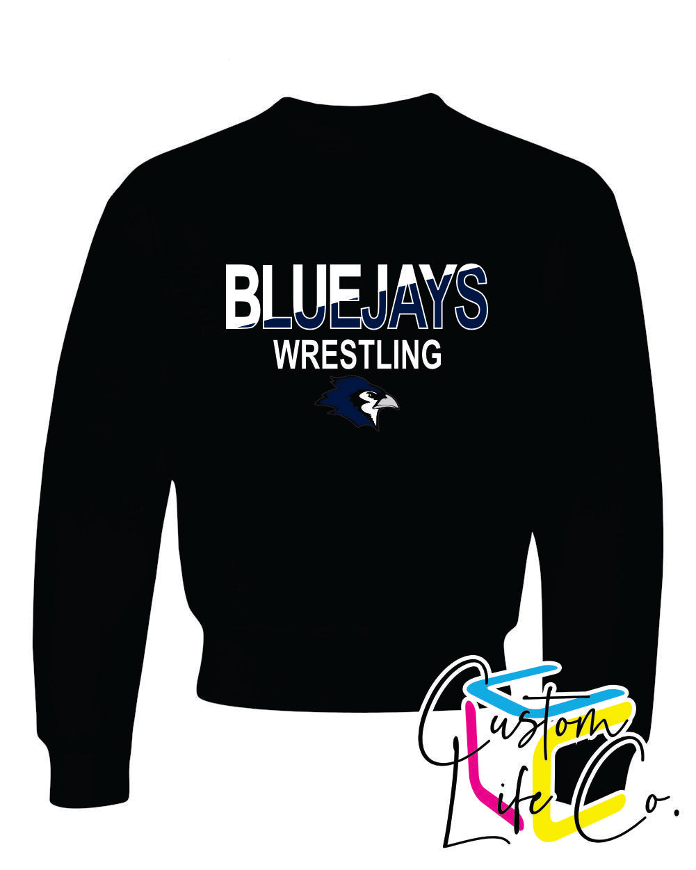 Bluejays Wrestling Two Toned Youth Crewneck