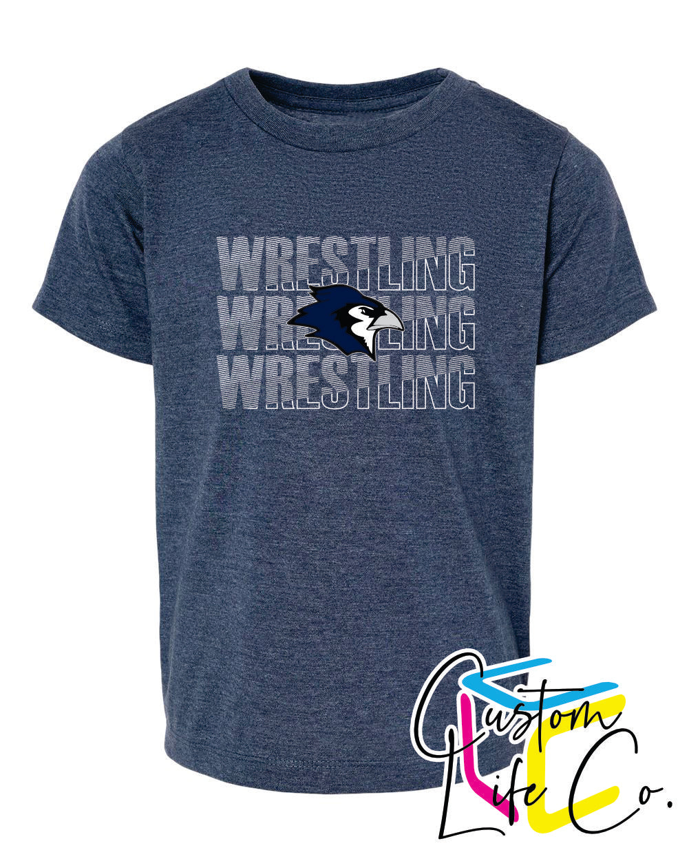 Bluejays Wrestling Repeating Youth T-Shirt