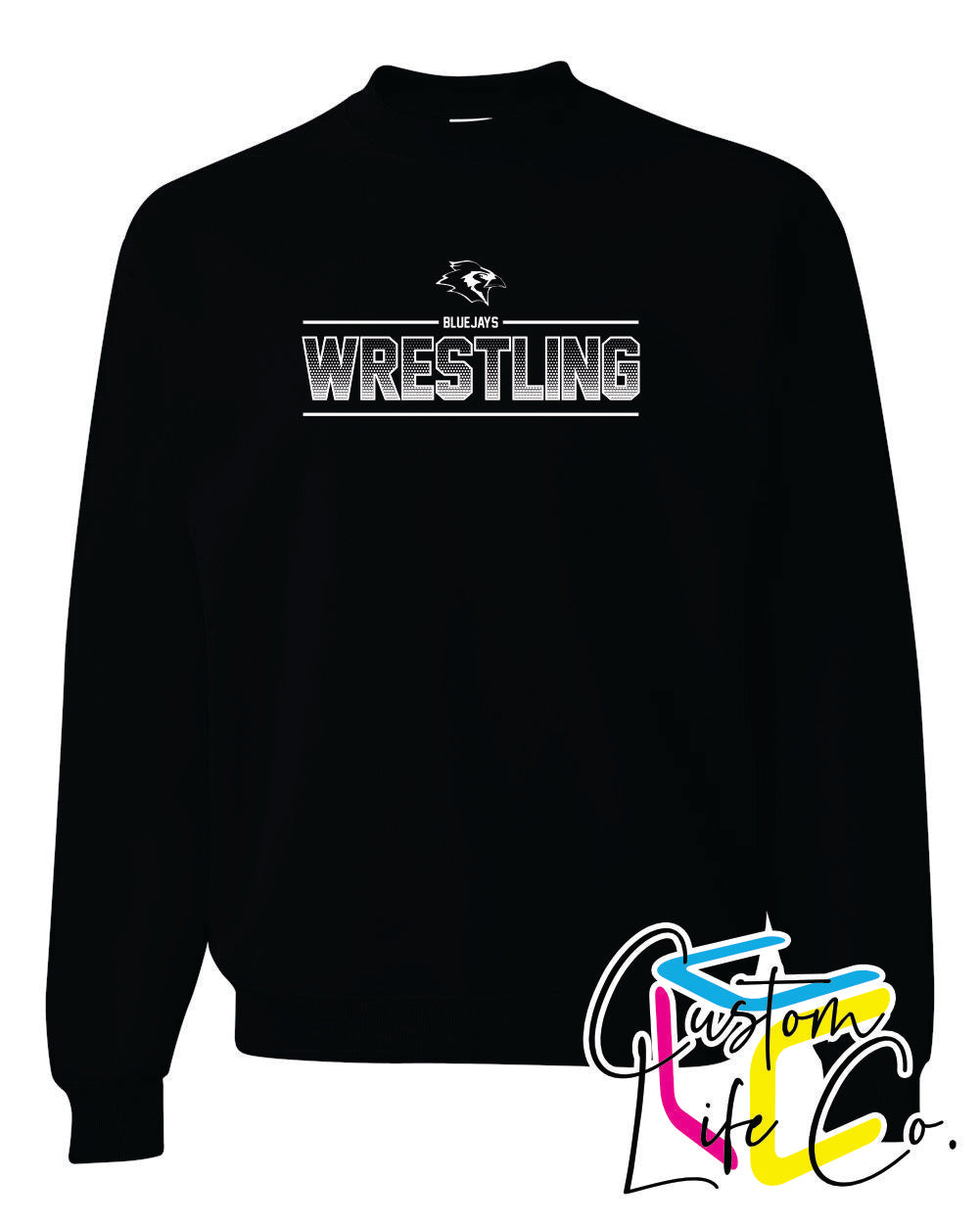 Bluejays Wrestling Ombre Adult Crewneck