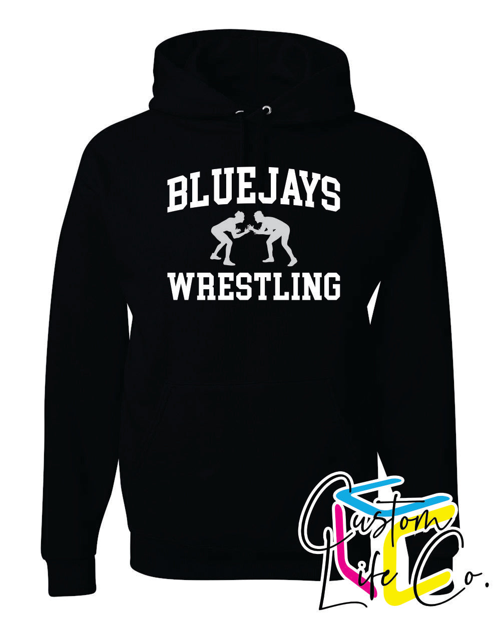 Bluejays Wrestlers Adult Hoodie