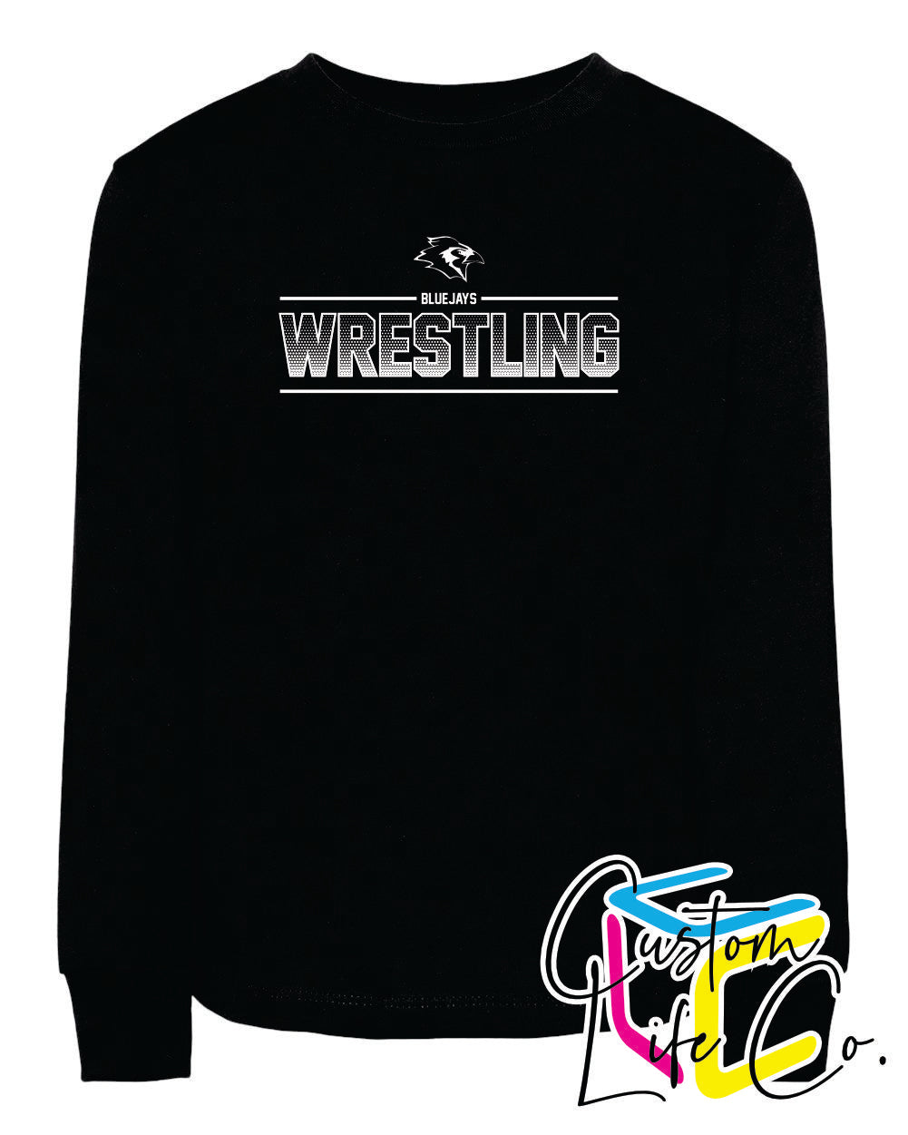 Bluejays Wrestling Ombre Youth Long Sleeve