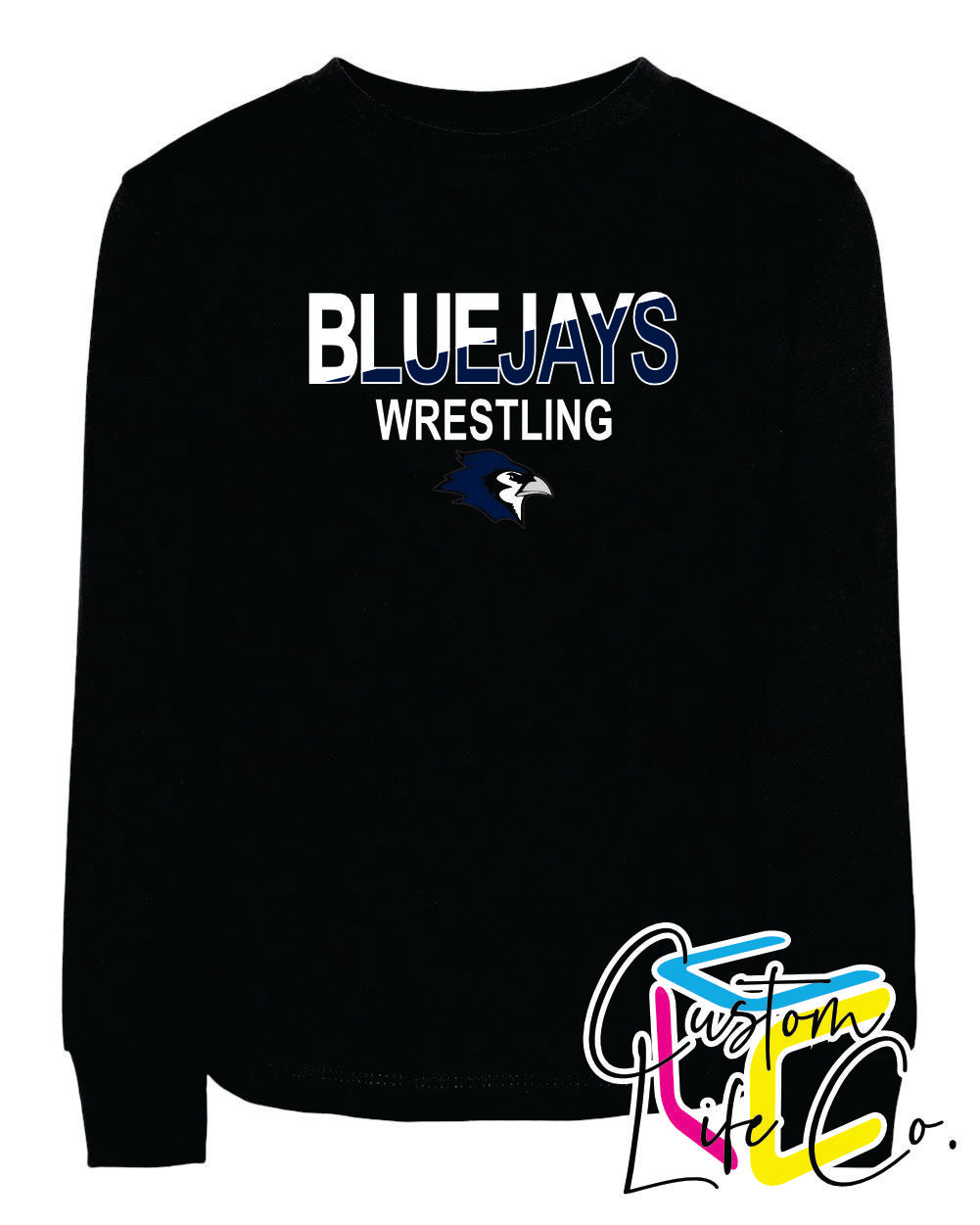 Bluejays Wrestling Two Toned Youth Long Sleeve