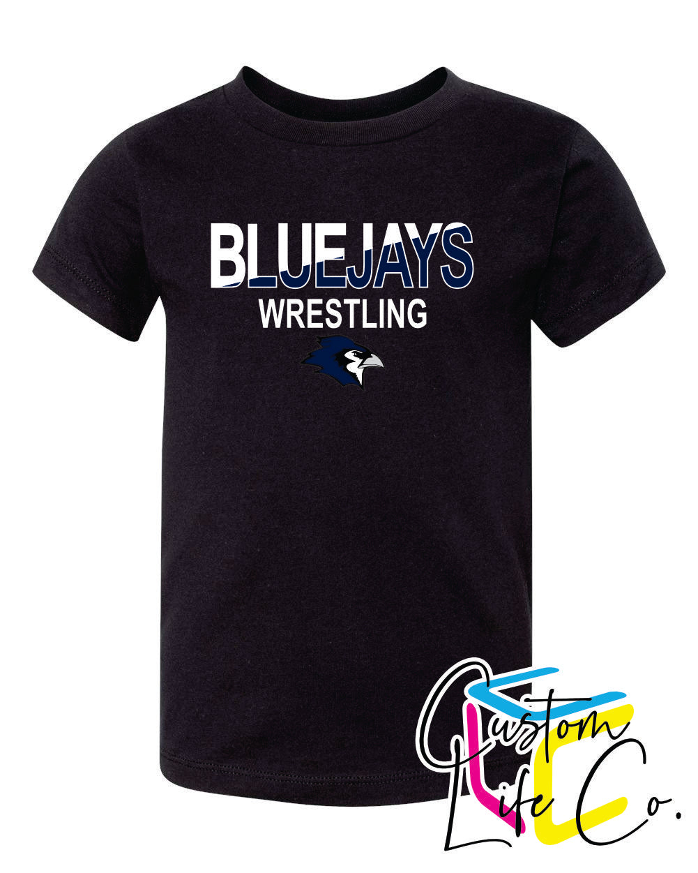 Bluejays Wrestling Two Toned Youth T-Shirt