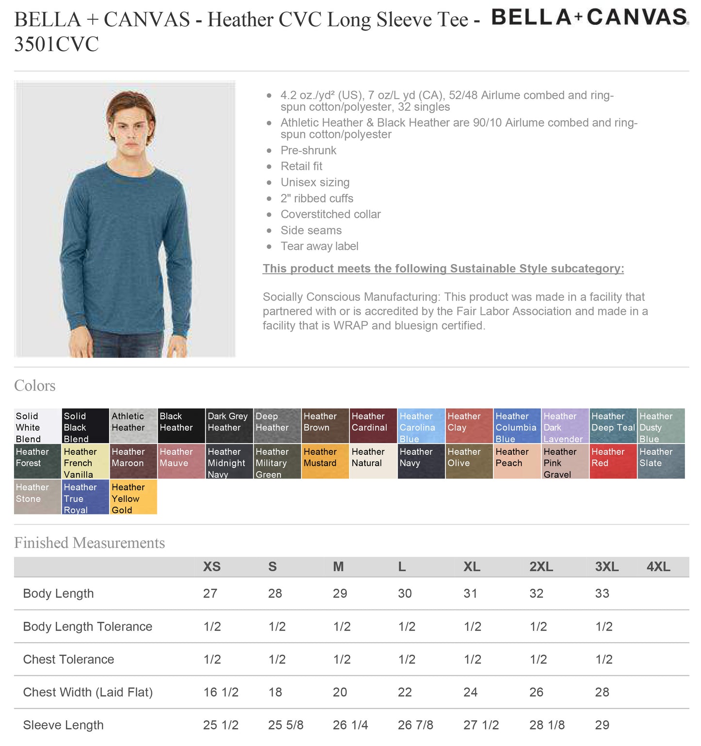 Sabetha EMS Long Sleeve T-Shirt - Bella+Canvas