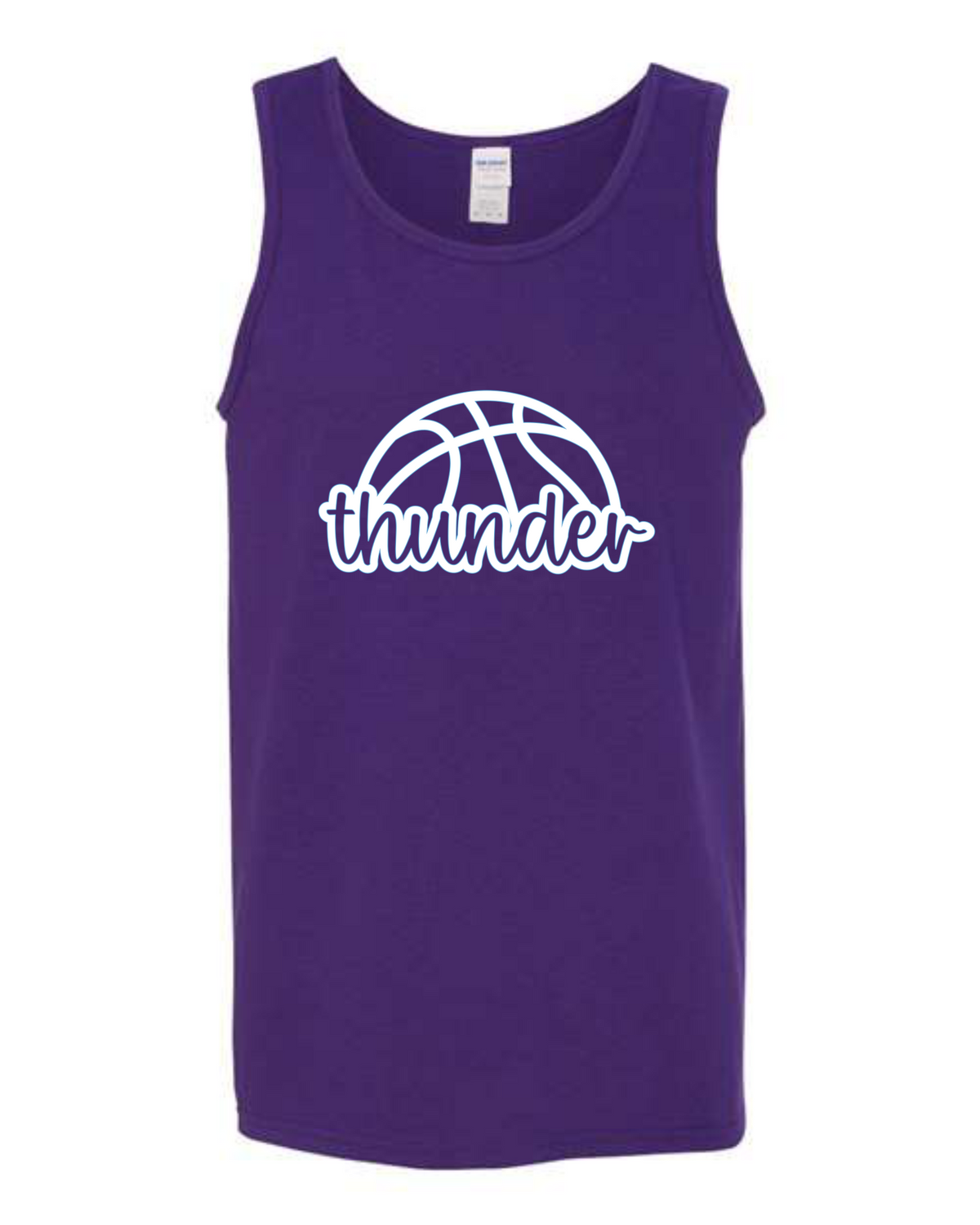 Thunder Basketball Script Tank Tops