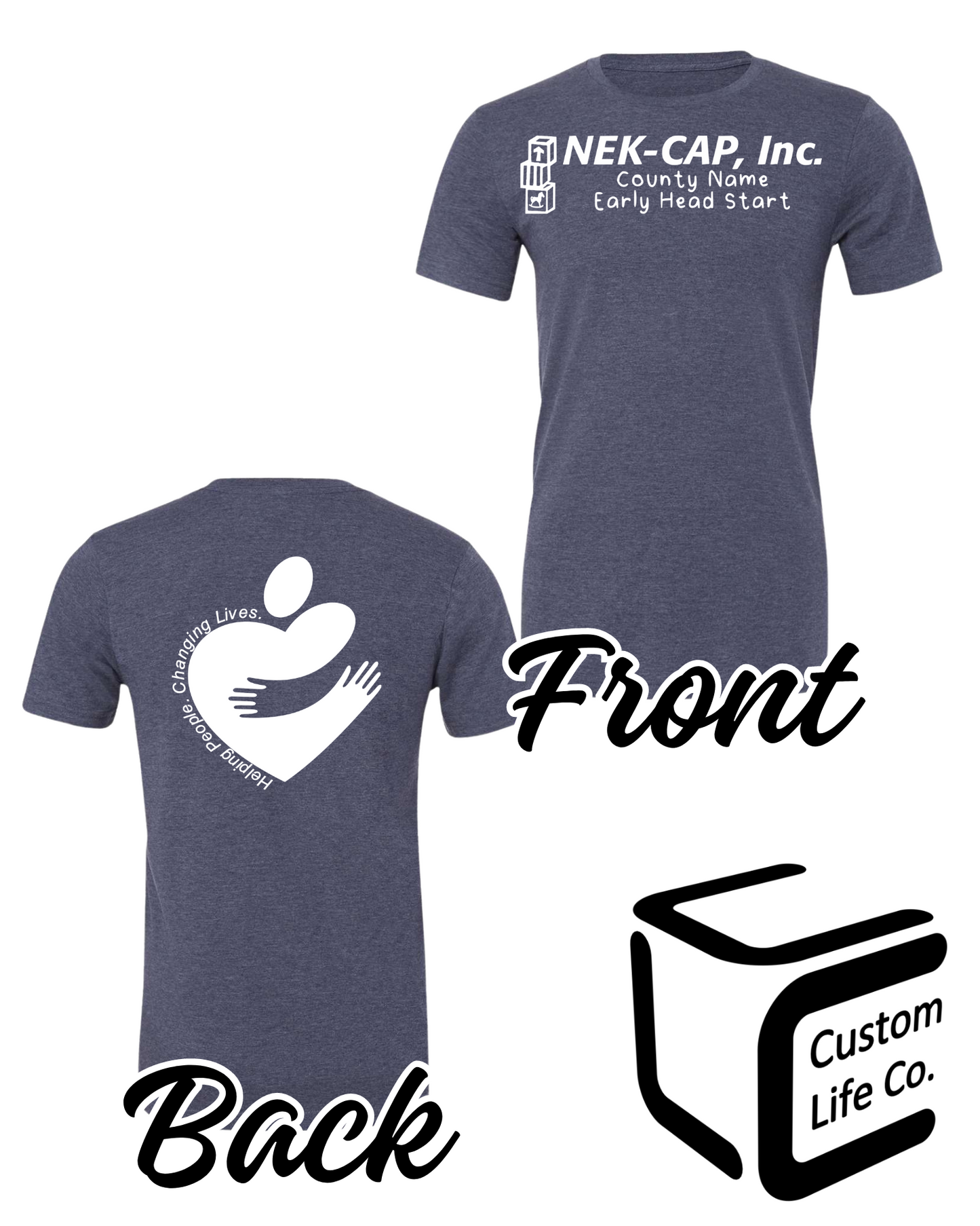 Jefferson Co. Early Head Start Preschool with Heart Adult T-Shirt