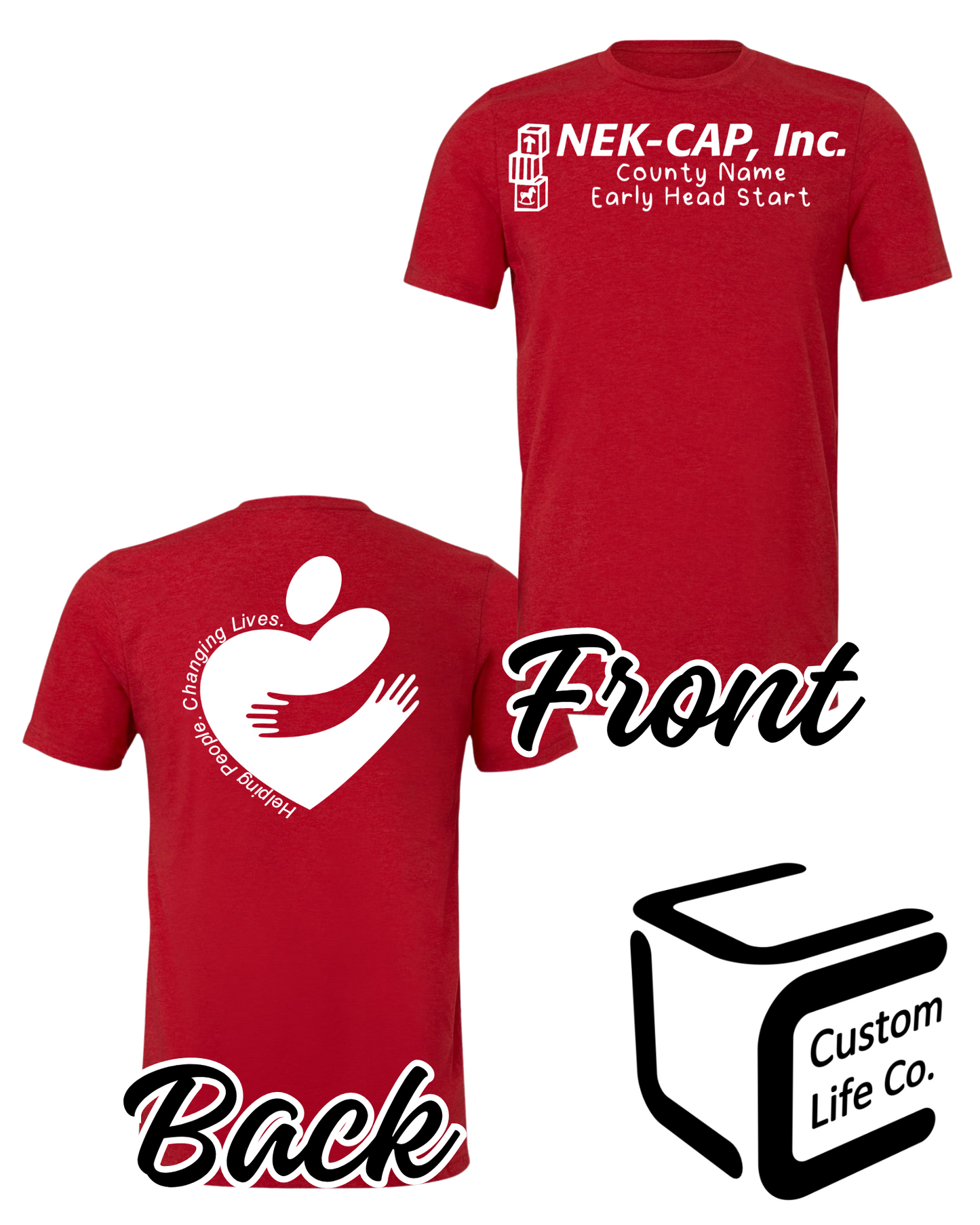 Jefferson Co. Early Head Start Preschool with Heart Adult T-Shirt
