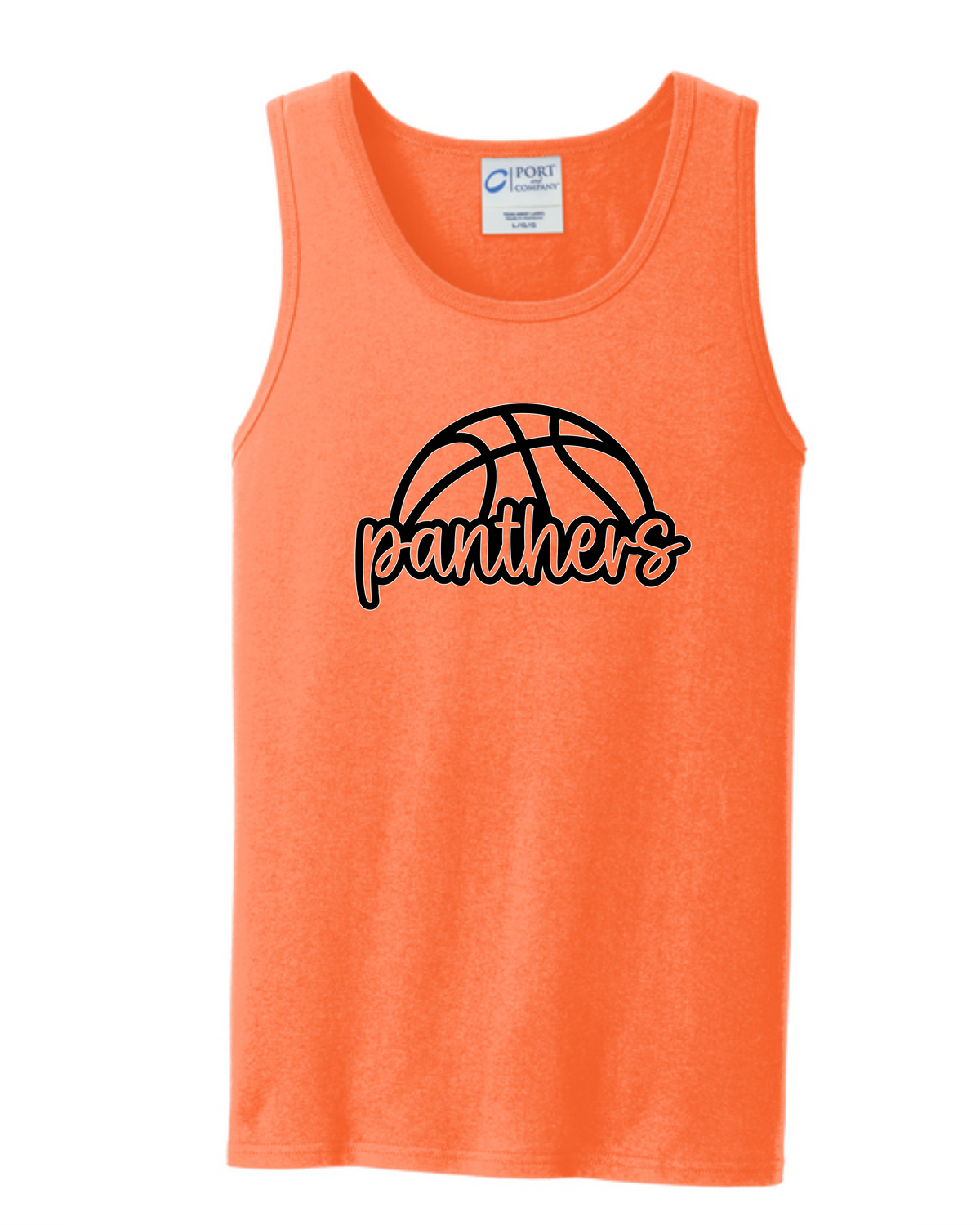 Panthers Basketball Script Tank Tops