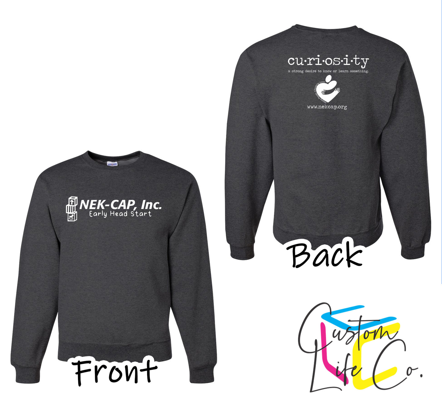 Curiosity Adult Fleece Crewneck with School Type