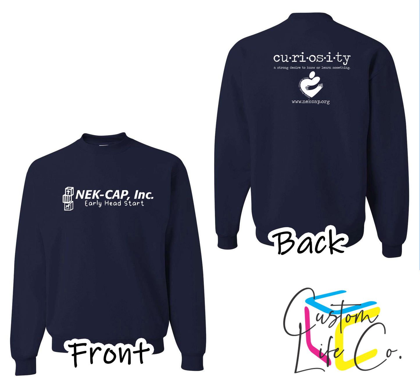 Curiosity Adult Fleece Crewneck with School Type