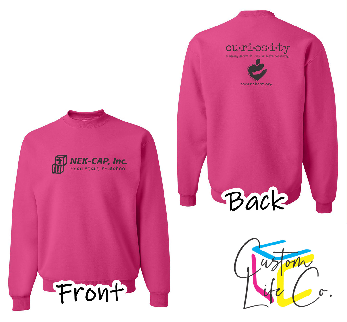 Curiosity Adult Fleece Crewneck with School Type